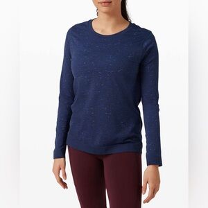 ❤️ Lululemon Swiftly Relaxed Long Sleeve Cosmic Shift Hyper Blue / BlackS2